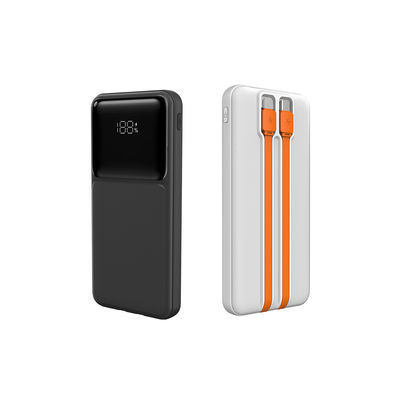 10000mah Powerbank con cavo incorporato Powerbank con cavo USB C incorporato