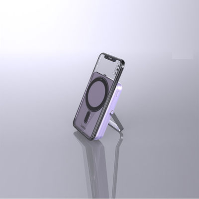 Banca di alimentazione magnetica senza fili con batteria polimerica Li di uscita di tipo C 15W 5V3A