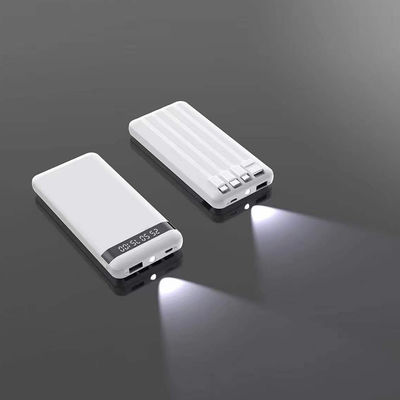 Compatibilità universale Power Bank esterno 10000mAh con cavo integrato e uscita di fulmine