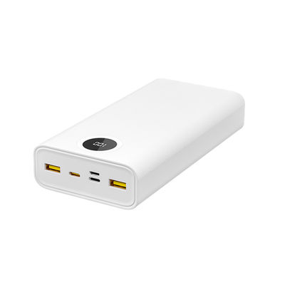 Un buon prezzo. Banca di potenza bianca di grande capacità uscita PD 22,5W con indicatore LED di protezione della sicurezza in linea